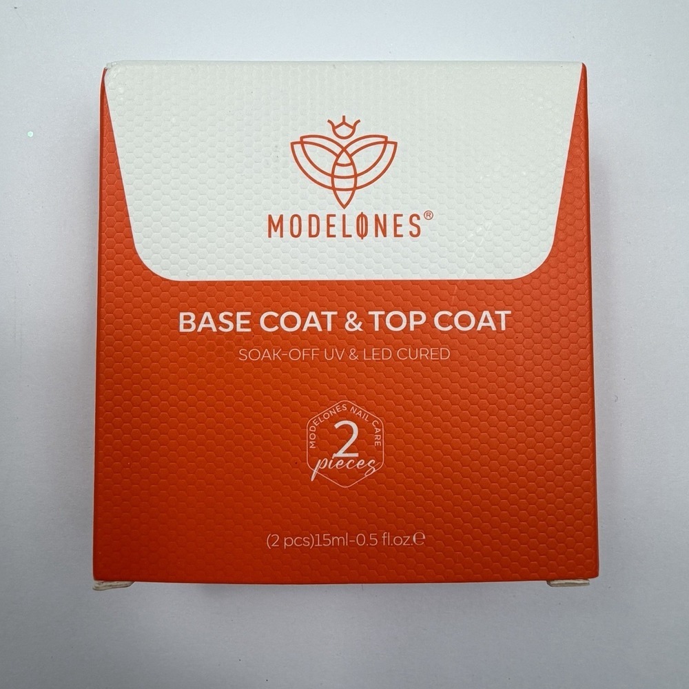 Modelones Base Coat & Top Coat Set UV LED Soak Off Gel Polish Duo 15ml